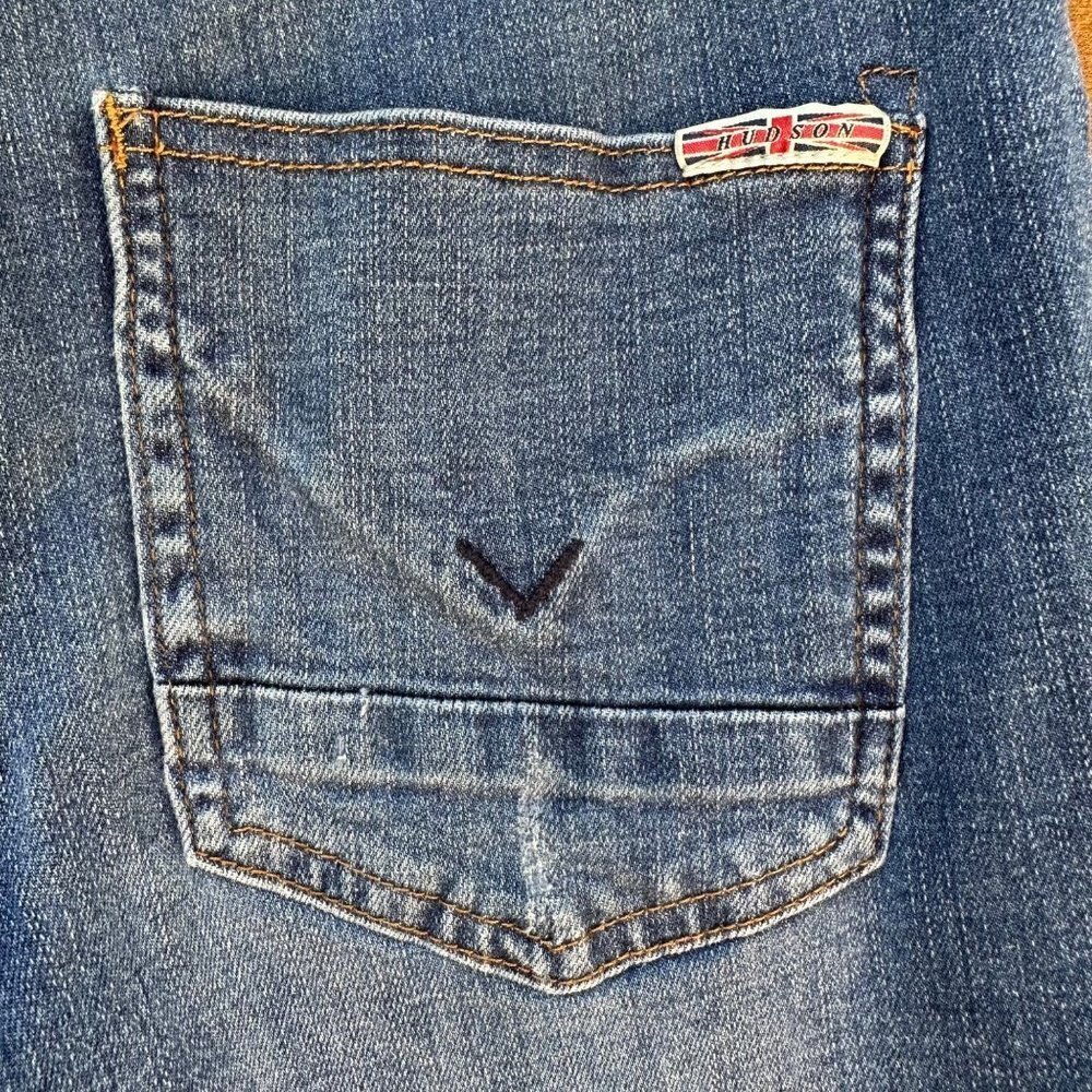 Hudson Skinny Mid-Rise Blue Medium Blue Denim Girls Size 12 - Picture 12 of 12